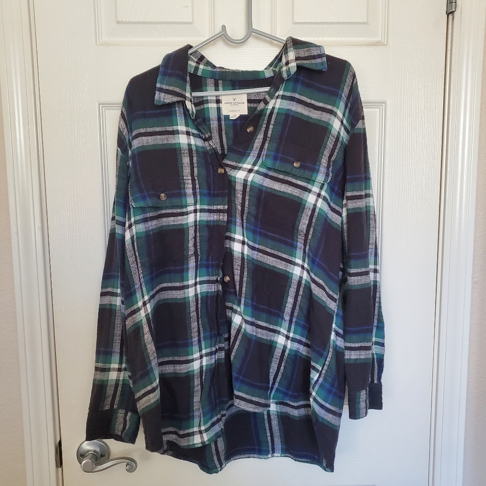 American Eagle / AE Oversized Flannel - Women's Large